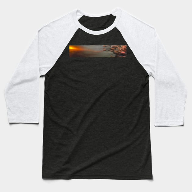 Fire Water Baseball T-Shirt by wyckedguitarist